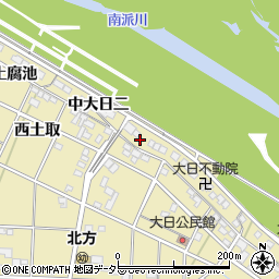 愛知県一宮市北方町北方中大日二8周辺の地図