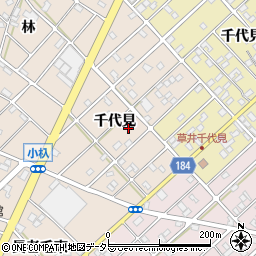 愛知県江南市小杁町千代見周辺の地図