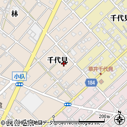 愛知県江南市小杁町（千代見）周辺の地図