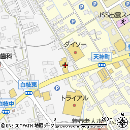 西日本三菱出雲店周辺の地図