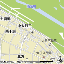 愛知県一宮市北方町北方中大日二12周辺の地図