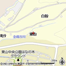 岐阜県多治見市高田町（東山）周辺の地図