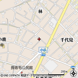 愛知県江南市小杁町林402周辺の地図
