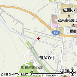 島根県安来市広瀬町広瀬祖父谷丁周辺の地図