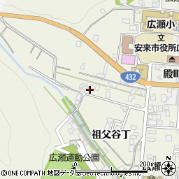 島根県安来市広瀬町広瀬（祖父谷丁）周辺の地図