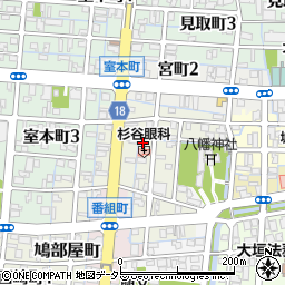 岐阜県大垣市室町2丁目21周辺の地図