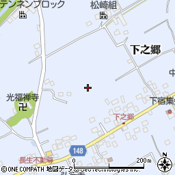 千葉県長生郡睦沢町下之郷周辺の地図