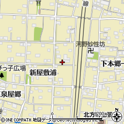 愛知県一宮市北方町北方新屋敷浦89周辺の地図
