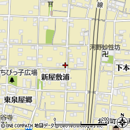 愛知県一宮市北方町北方新屋敷浦86周辺の地図