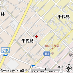 愛知県江南市小杁町千代見59周辺の地図