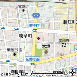 〒503-0898 岐阜県大垣市歩行町の地図
