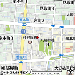 岐阜県大垣市室町1丁目32周辺の地図