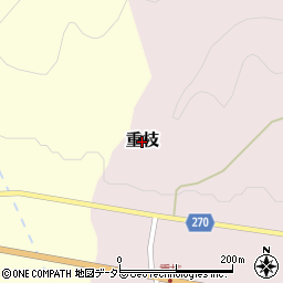 鳥取県八頭町（八頭郡）重枝周辺の地図
