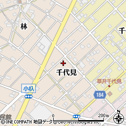愛知県江南市小杁町千代見95周辺の地図