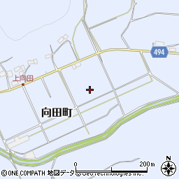 京都府綾部市向田町（上町田）周辺の地図