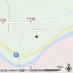 兵庫県養父市中瀬967周辺の地図