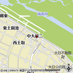 愛知県一宮市北方町北方中大日二周辺の地図