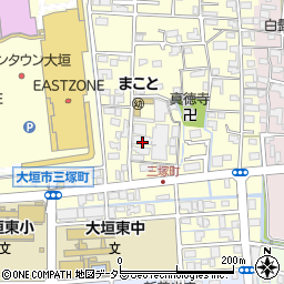 岐阜県大垣市三塚町336-1周辺の地図