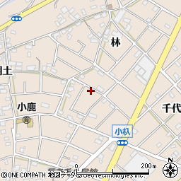 愛知県江南市小杁町林388周辺の地図