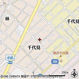 愛知県江南市小杁町千代見57周辺の地図