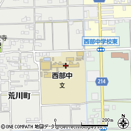 大垣市立西部中学校周辺の地図