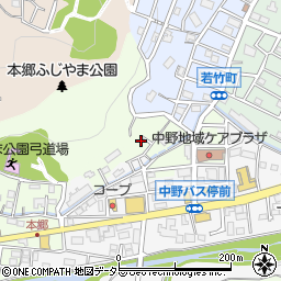 神奈川県横浜市栄区中野町412周辺の地図