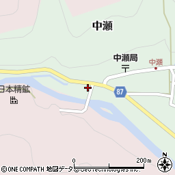 兵庫県養父市中瀬1076-2周辺の地図