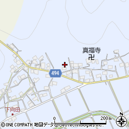 京都府綾部市向田町貝谷周辺の地図