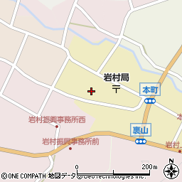 恵那市役所岩村振興事務所　江戸城下町の館勝川家周辺の地図