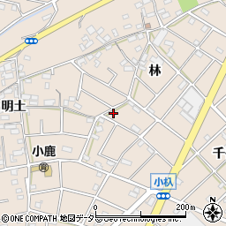 愛知県江南市小杁町林357周辺の地図