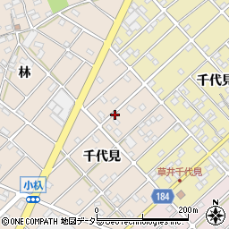 愛知県江南市小杁町千代見40周辺の地図