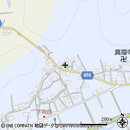 京都府綾部市向田町（岫ケタハ）周辺の地図
