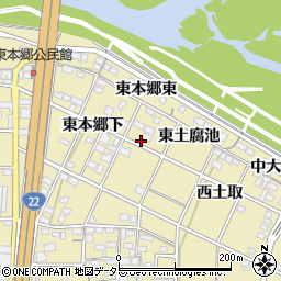 愛知県一宮市北方町北方東本郷下138周辺の地図