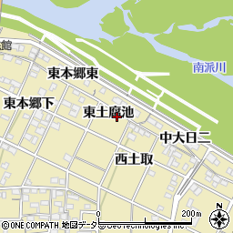 愛知県一宮市北方町北方東土腐池13周辺の地図