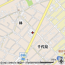 愛知県江南市小杁町林258周辺の地図