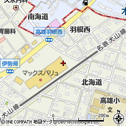 愛知県丹羽郡扶桑町高雄下野周辺の地図