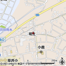 愛知県江南市小杁町明土205周辺の地図