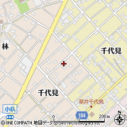 愛知県江南市小杁町千代見44周辺の地図