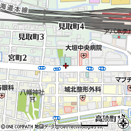岐阜県大垣市宮町周辺の地図