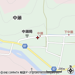 兵庫県養父市中瀬1002周辺の地図