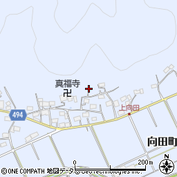 京都府綾部市向田町（水上）周辺の地図