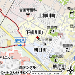 岐阜県羽島郡笠松町下柳川町67周辺の地図