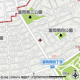 神奈川県横浜市金沢区富岡西4丁目13周辺の地図