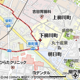 岐阜県羽島郡笠松町下柳川町89周辺の地図