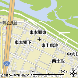 愛知県一宮市北方町北方東本郷下137周辺の地図