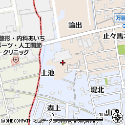 愛知県犬山市五郎丸上池周辺の地図