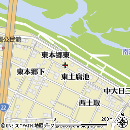 愛知県一宮市北方町北方東本郷東45周辺の地図