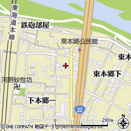 愛知県一宮市北方町北方下本郷二32周辺の地図