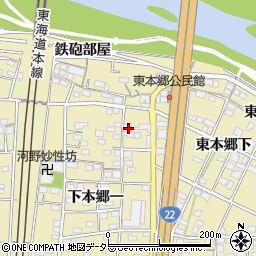 愛知県一宮市北方町北方下本郷二31周辺の地図