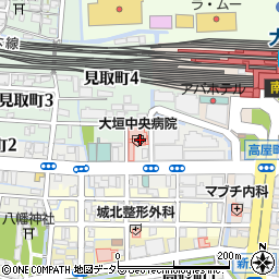 大垣中央病院周辺の地図
